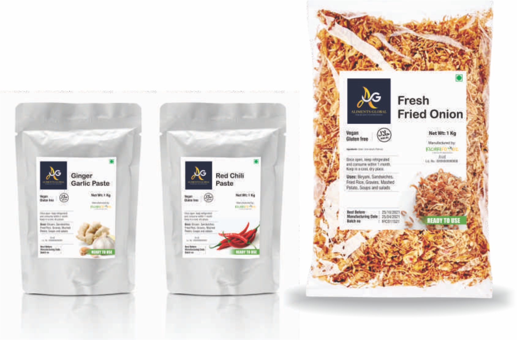 Ready To Cook Pastes & Ready To Eat Indian Food Products for retail and food service applications including onion, garlic, ginger and chilli food solutions