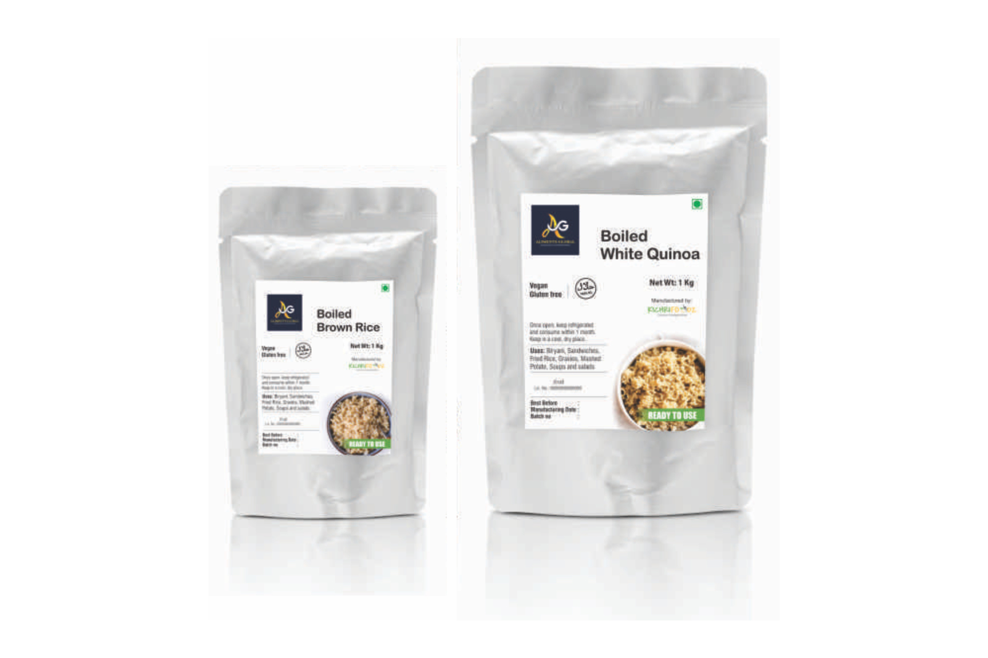 Ready To Eat Grains and Super Foods Retort Meals including rice, quinoa, multigrain meals, and convenient food solutions